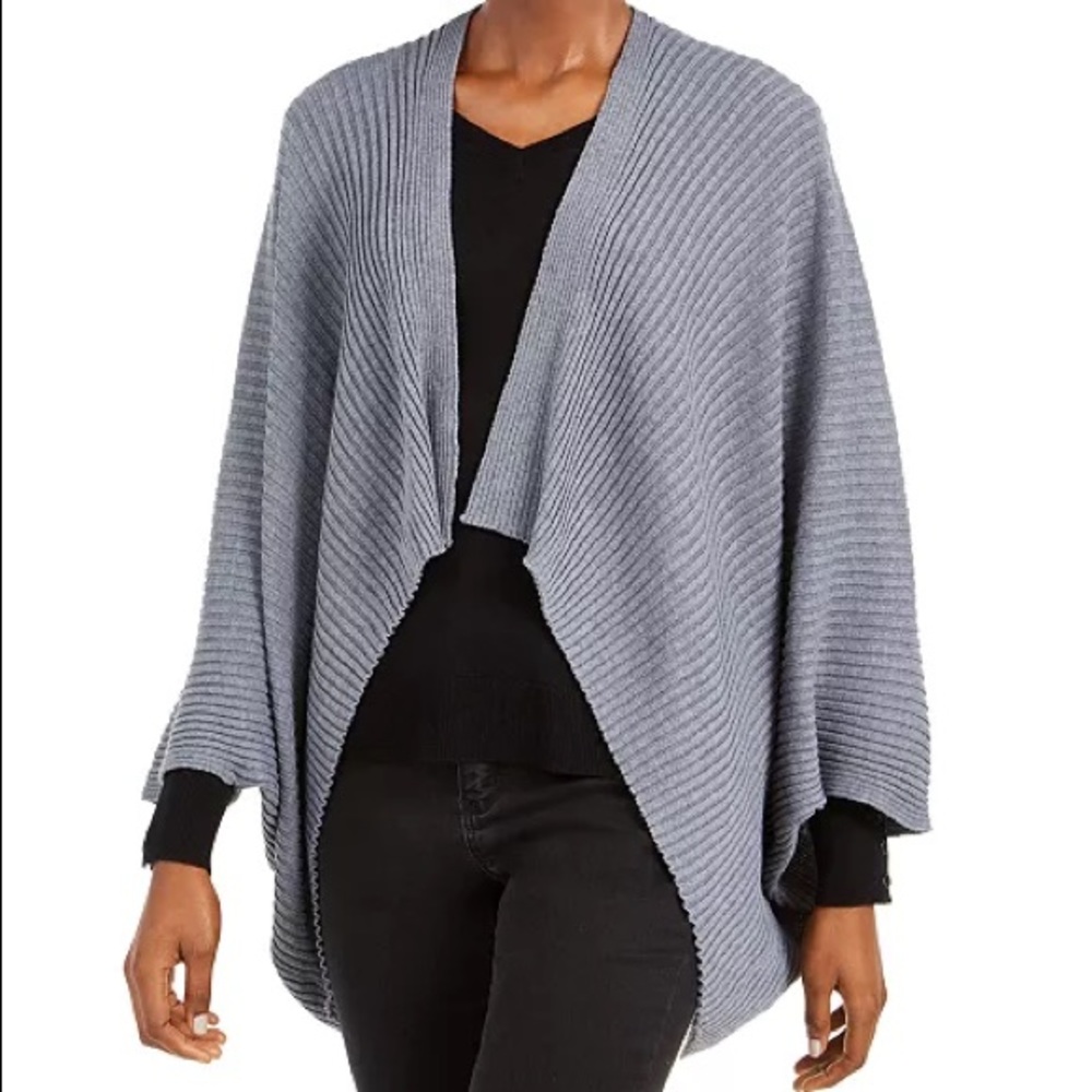 NWOT Save the Ocean Recycled Knit Kimono in Grey